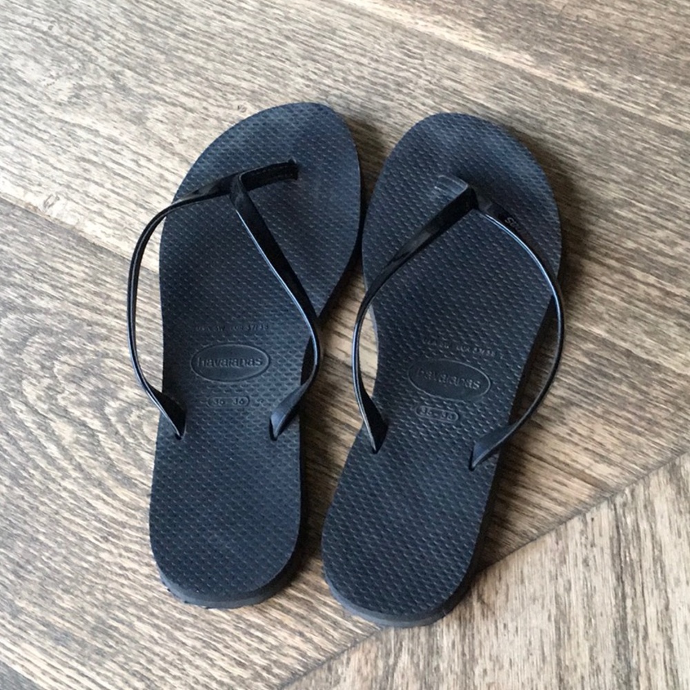 Black Flip Flops